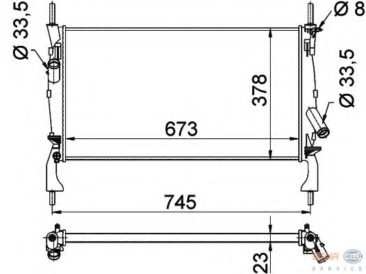 Radiator racire motor