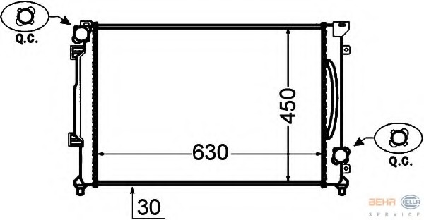 Radiator racire motor