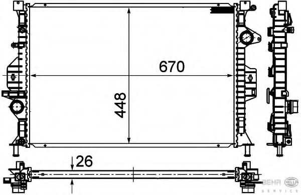 Radiator racire motor