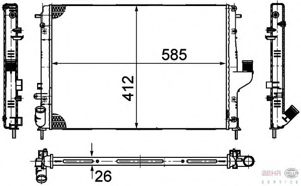 Radiator racire motor