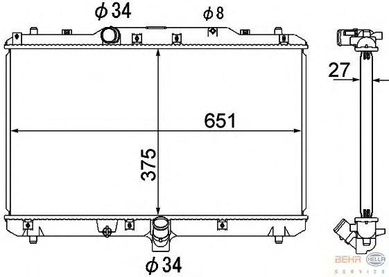 Radiator racire motor