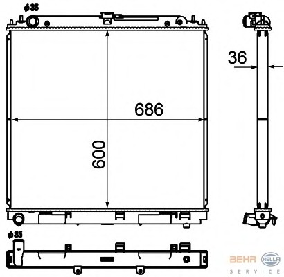 Radiator racire motor