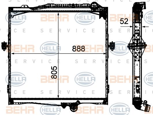 Radiator racire motor