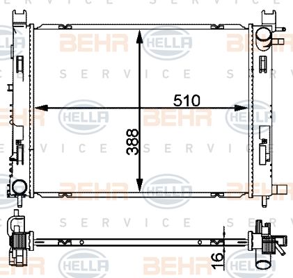 Radiator racire motor