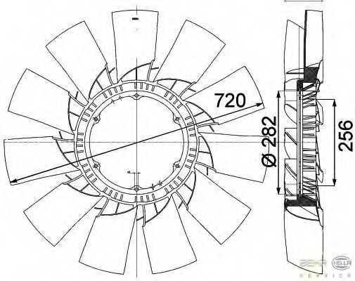 Paleta ventilator racire motor