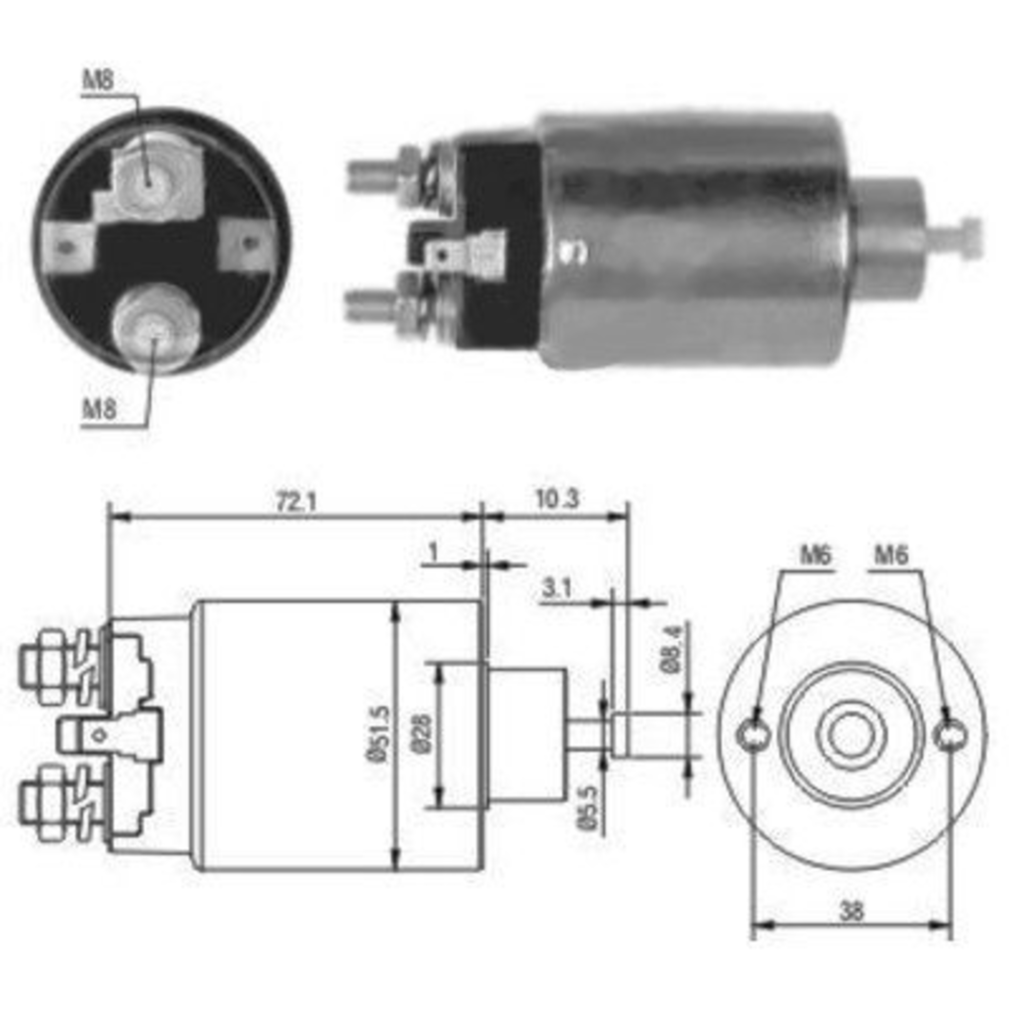 Solenoid electromotor