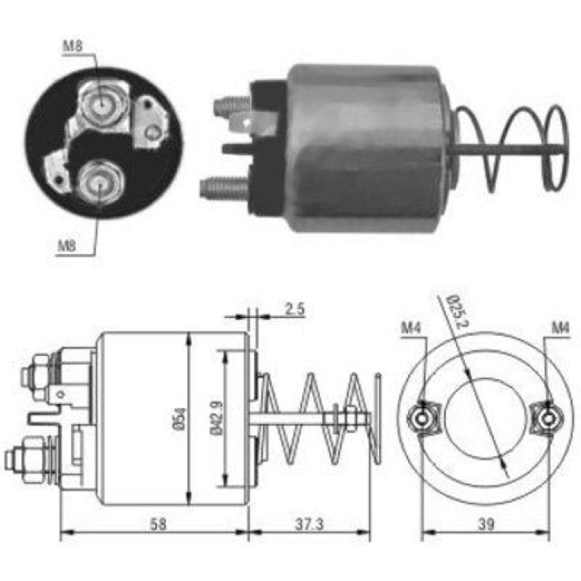 Solenoid electromotor