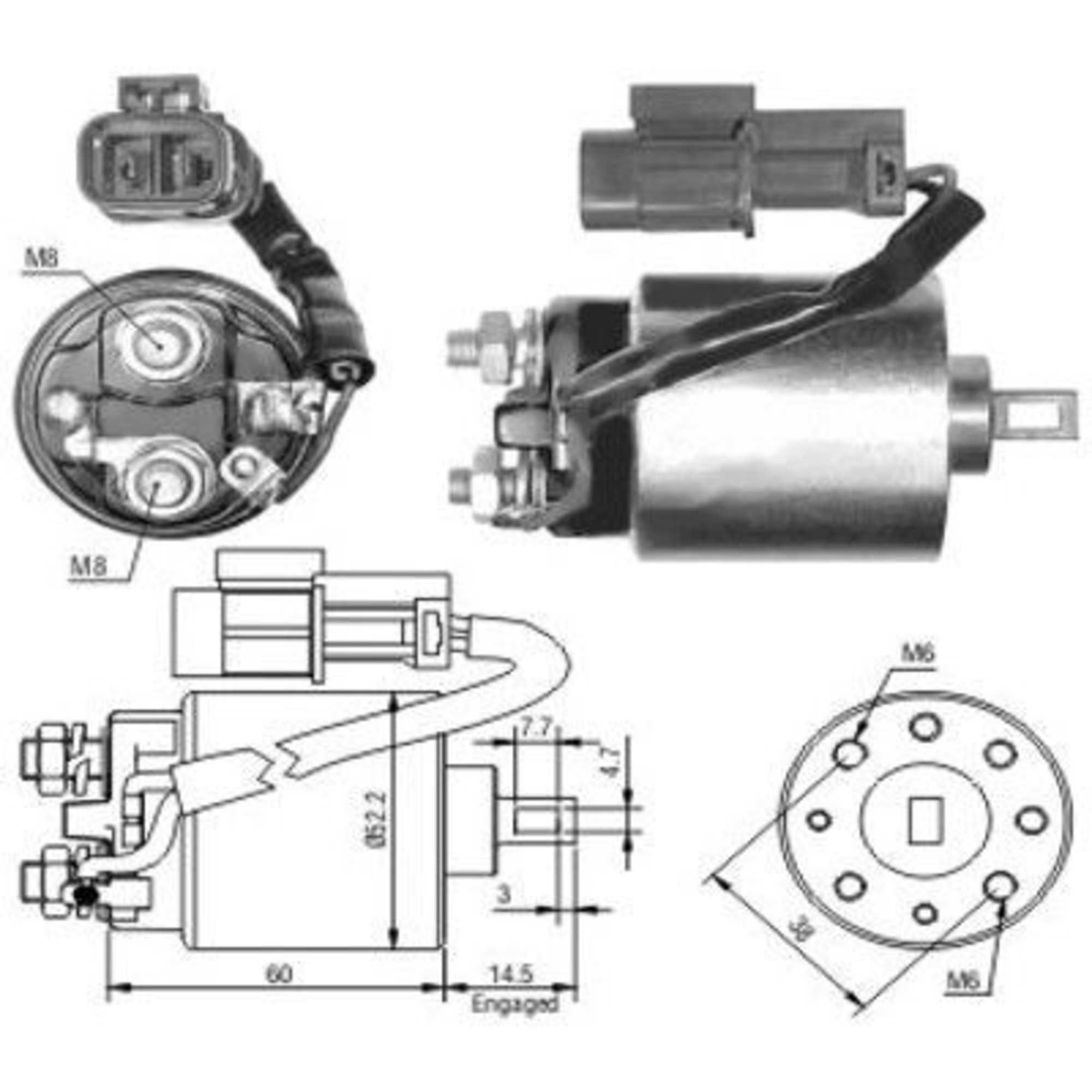 Solenoid, electromotor