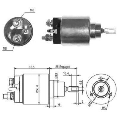 Solenoid electromotor