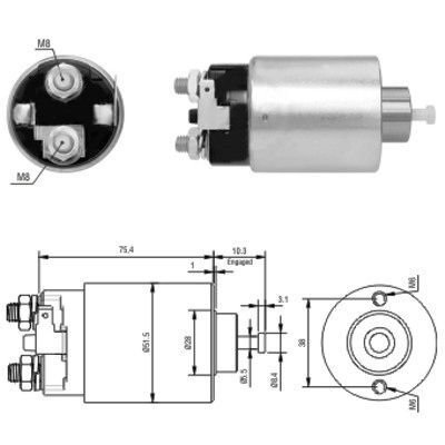 Solenoid electromotor