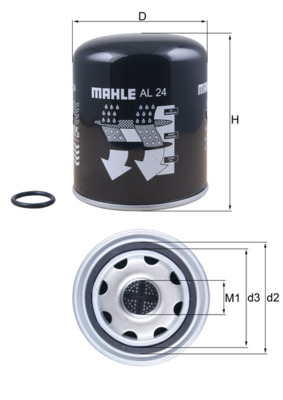 Element filtrant uscator aer compresor