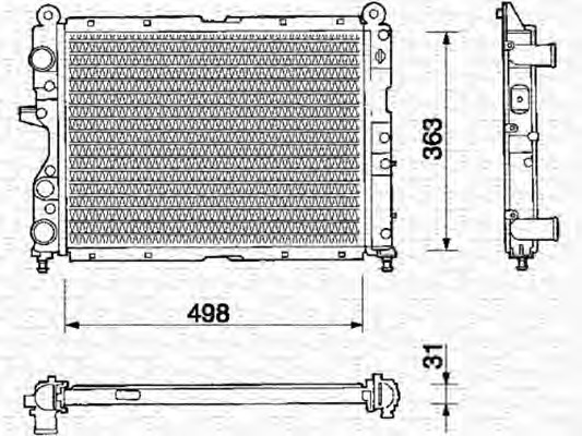 Radiator racire motor