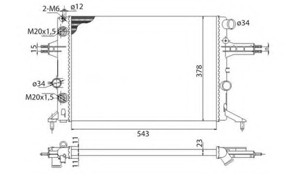 Radiator racire motor