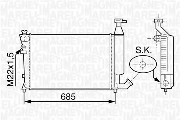 Radiator racire motor