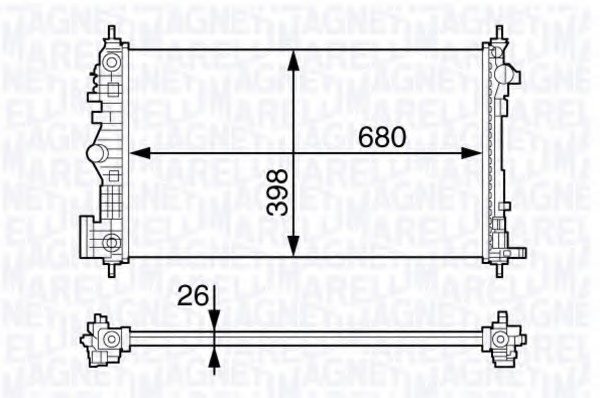 Radiator racire motor