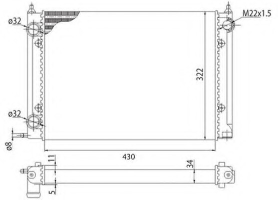 Radiator racire motor