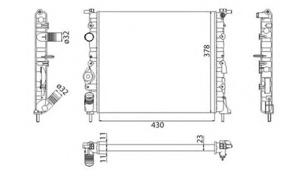 Radiator racire motor