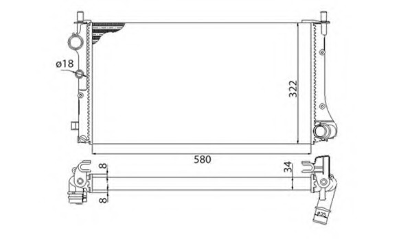 Radiator racire motor