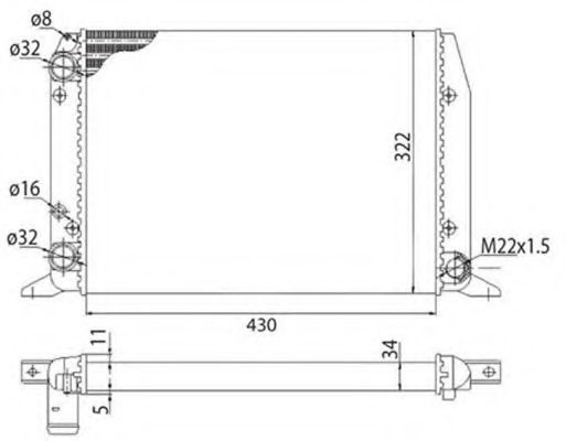 Radiator racire motor