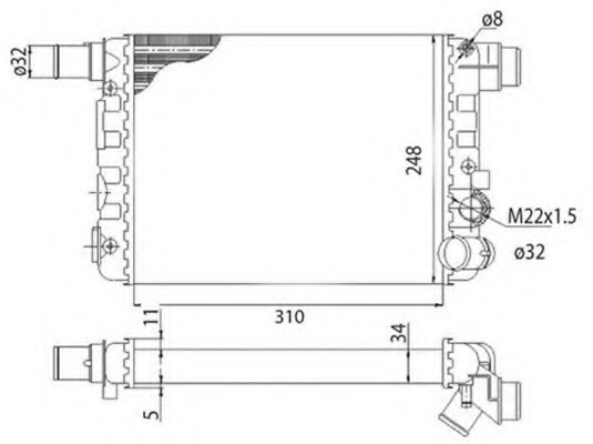 Radiator racire motor