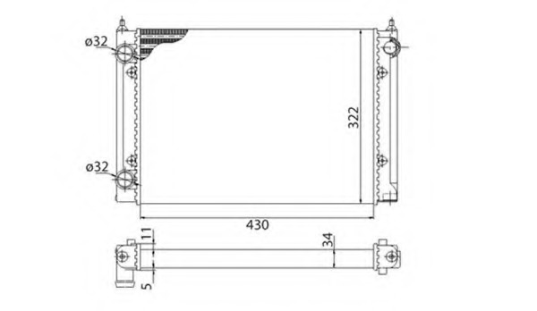 Radiator racire motor