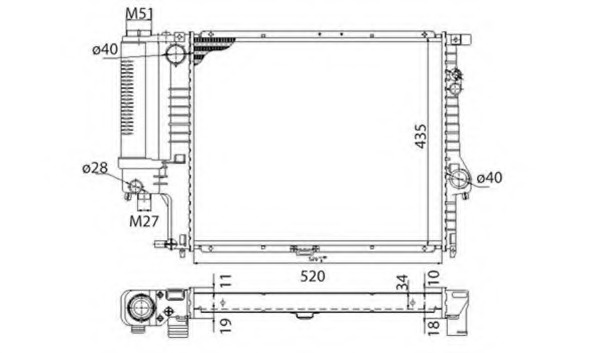 Radiator racire motor