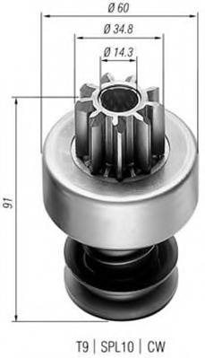 Pinion electromotor