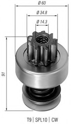 Pinion electromotor