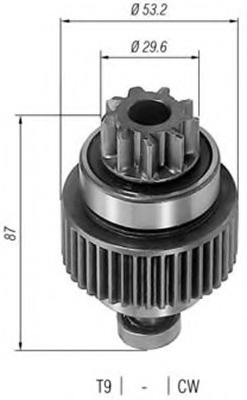 Pinion electromotor