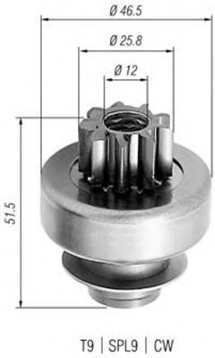 Pinion electromotor