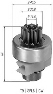 Pinion electromotor