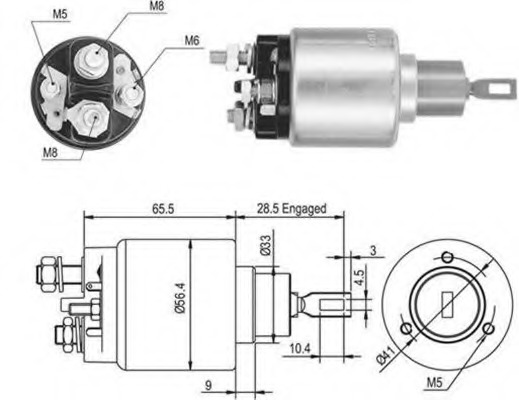 Solenoid electromotor