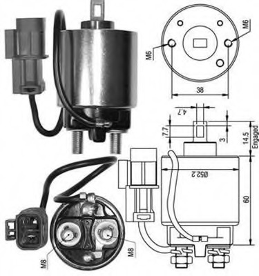 Solenoid electromotor