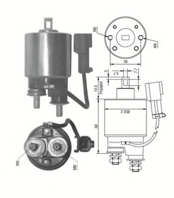 Solenoid electromotor