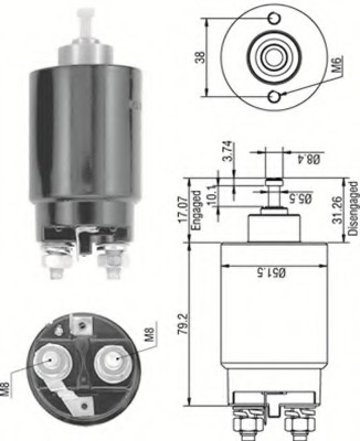 Solenoid electromotor