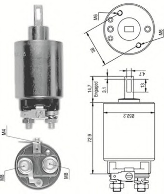 Solenoid electromotor