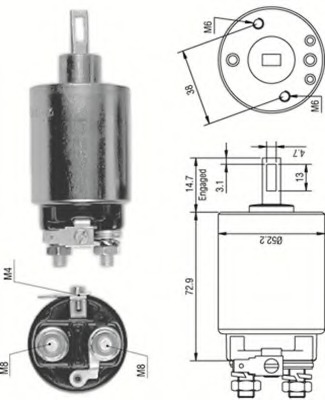 Solenoid electromotor