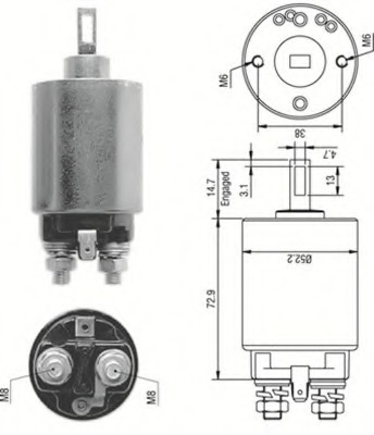 Solenoid electromotor