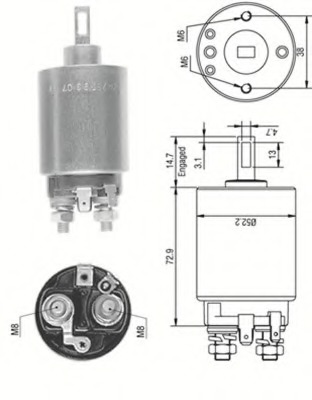 Solenoid electromotor