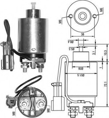 Solenoid electromotor