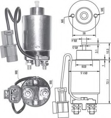 Solenoid electromotor