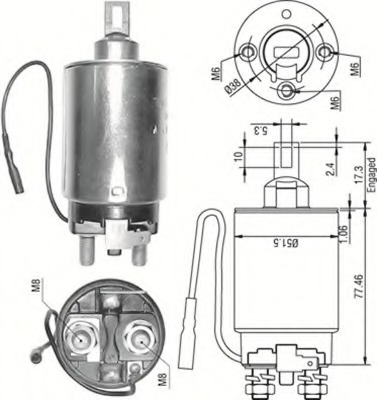 Solenoid electromotor