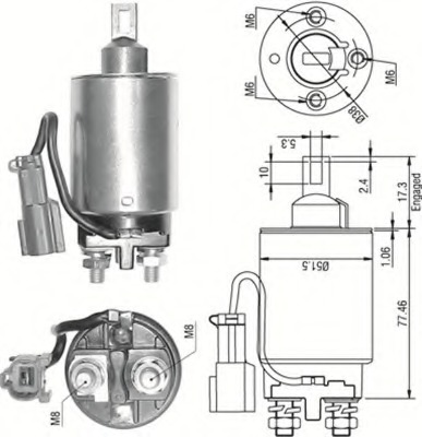 Solenoid electromotor