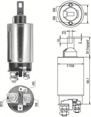 Solenoid electromotor