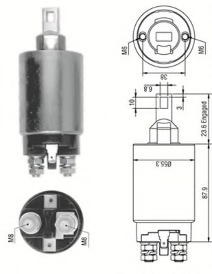 Solenoid electromotor