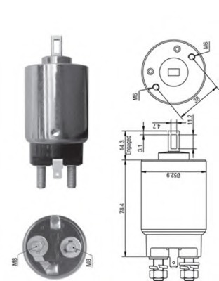 Solenoid electromotor