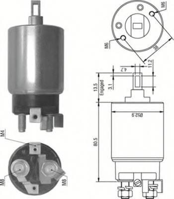 Solenoid electromotor