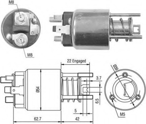 Solenoid electromotor