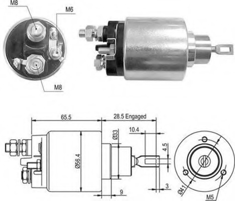 Solenoid electromotor