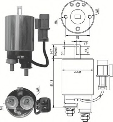 Solenoid electromotor